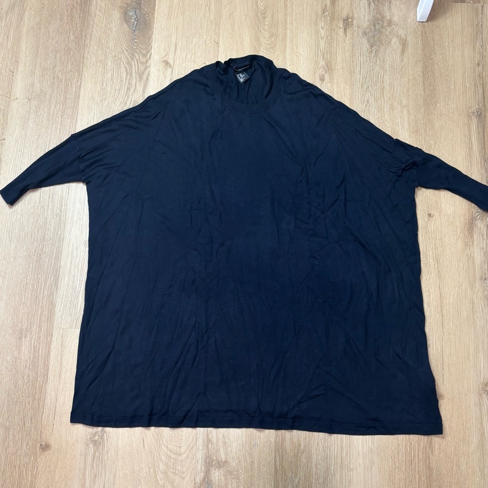 H&M Navy Blue Boxy Knit Tunic Top XS/S